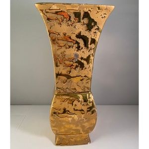 VINTAGE WEEPING GOLD POTTERY 24K MADE IN USA